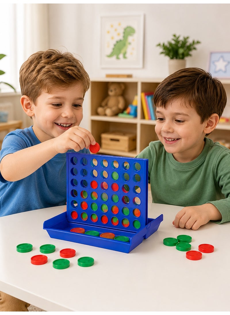 Bingo – a 2-player strategy and thinking game – a colorful block puzzle game to develop focus, thinking, manual skills, and social interaction – Four in Arrow plastic board games - Image 4