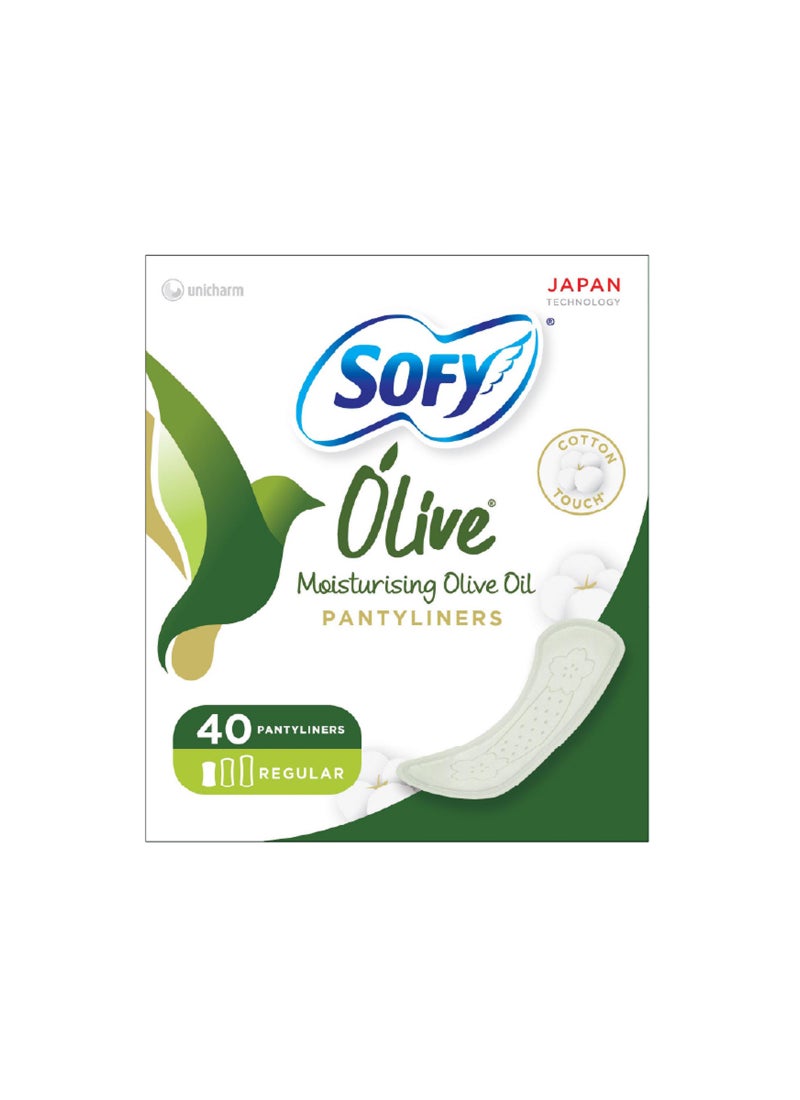 صوفي فوط يومية بزيت الزيتون ، عادي 40 قِطَع - Image 1
