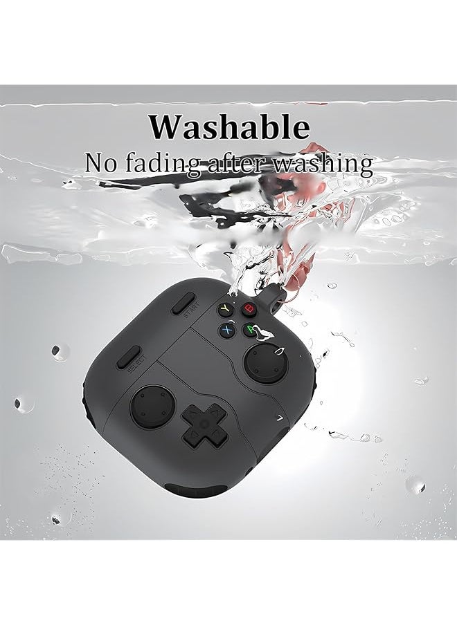 erorex - Cute Case Compatible With Airpods 4 With Active Noise Cancellation With Keychain Cartoon Anime Game Console Funny Soft Silicone Shockproof Wireless Charging Case Black - Image 1