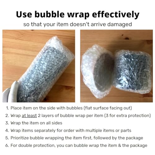 SECUREMENT Bubble Wrap Roll, Heavy Duty 40 GSM, Clear, 1 ft x 10 ft, Packaging Cushioning for Fragile Items - 1 Roll - Image 3