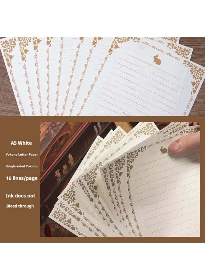 HPRT Greeting Card Envelopes, 32PCS Vintage Letter Writing Set With 6 Wine Red Envelopes, 20 Writing Papers And 6 Wax Seal Stickers For Letters, Wedding Invitations, Gift Notes (16.5 × 11 cm) - Image 5