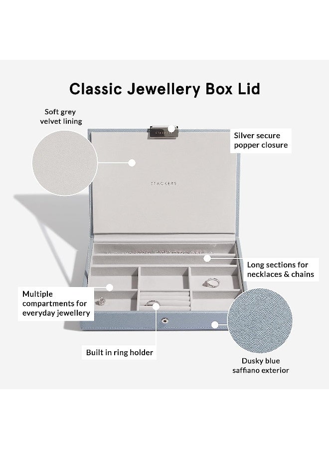 Stackers Dusky Blue Classic Medium Jewellery Box, Set of 3 - Image 5