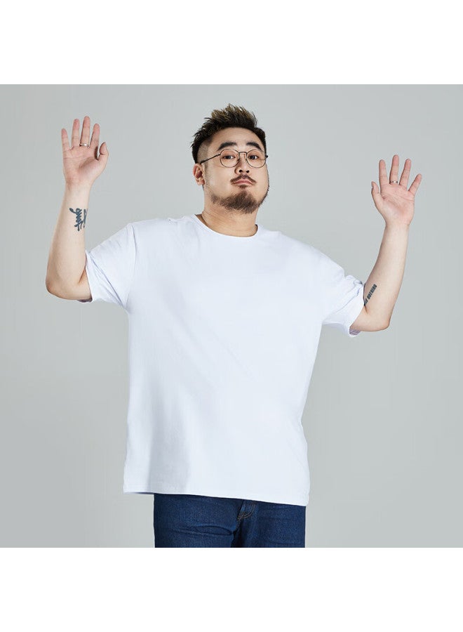 Ayoupang Summer Plus Size Cotton Loose Thin Elastic Short Sleeve Men's T-shirt - Image 3