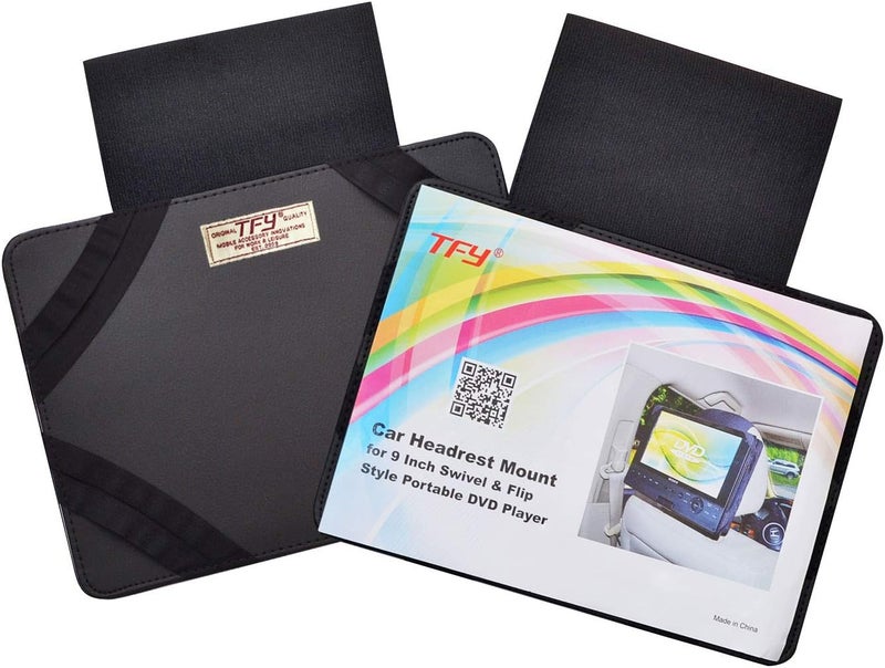TFY Car Headrest Mount for Portable DVD Player Also Fit Swivel Flip Style Portable DVD Players with 9 to 95 inch LCD Screens 2 Pieces - Image 1