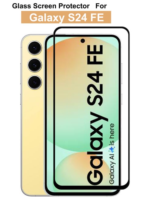 Samsung Galaxy S24 FE 9H Hardness HD Tempered Glass Screen Protector 99% Transparency with device's original screen clarity and brightness