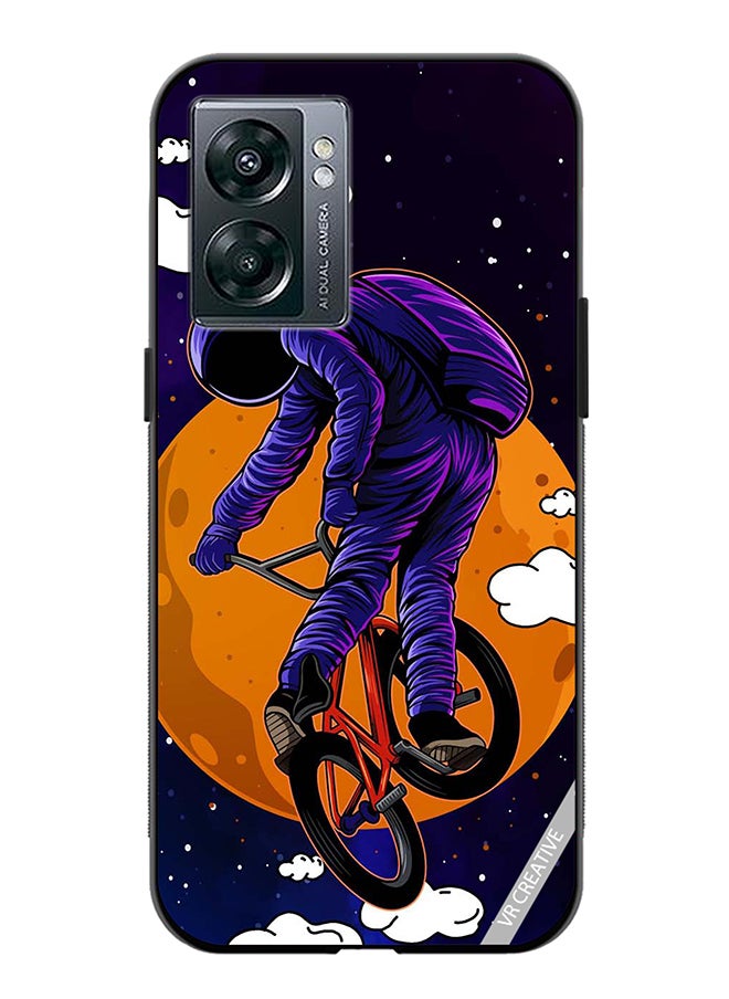 VR CREATIVE Protective Case Cover For Oppo A57 5G Wheelie Astro Design Multicolour  - Image 1