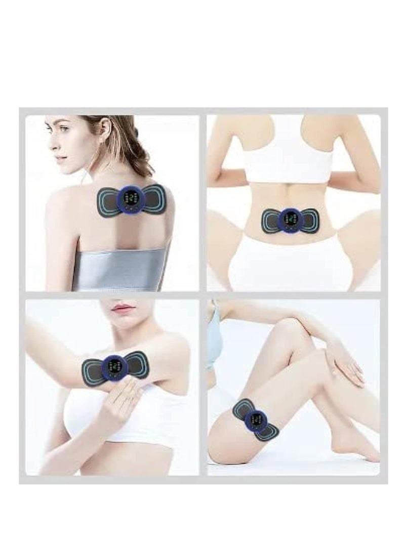 ECVV جهاز تدليك الجسم ECVV، جهاز تدليك الرقبة المحمول اللاسلكي مع 8 أوضاع و19 مستوى قوة، جهاز تدليك EMS لتخفيف الآلام للكتف والذراعين والساقين وآلام الظهر للرجال والنساء - Image 4