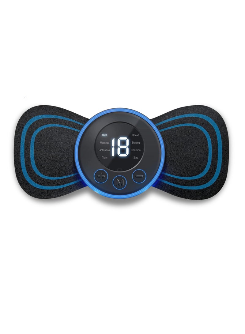 ECVV جهاز تدليك الجسم ECVV، جهاز تدليك الرقبة المحمول اللاسلكي مع 8 أوضاع و19 مستوى قوة، جهاز تدليك EMS لتخفيف الآلام للكتف والذراعين والساقين وآلام الظهر للرجال والنساء - Image 5