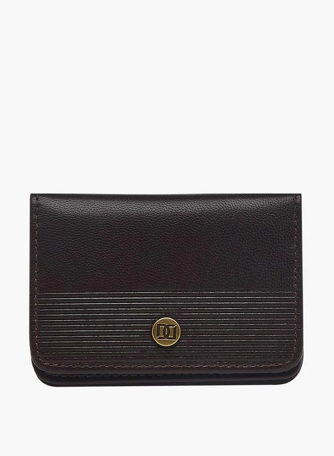 دوتشيني Mens Bi-Fold Leather Card Holder