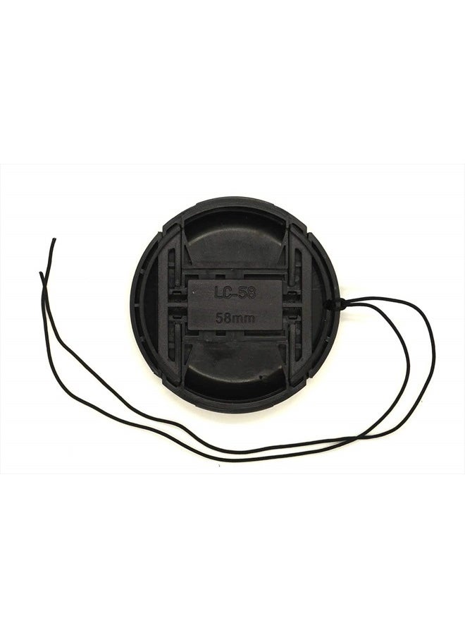 WH1916 - T7 Lens Cap [58mm] for Canon Rebel T8i T7 4000D w/ EF-S 18-55mm Lens, Compatible for Fujifilm X-S10 w/ XF18-55mm Lens [2-Pack] - Image 1