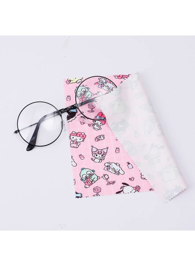 G-Ahora Kawaii Cute Eyeglass Case Hard Shell with Eyeglass Cleaning Cloth Cute Cartoon Eyeglasses Accessories for Girl (YAN-SRO), Sanro, S - Image 4