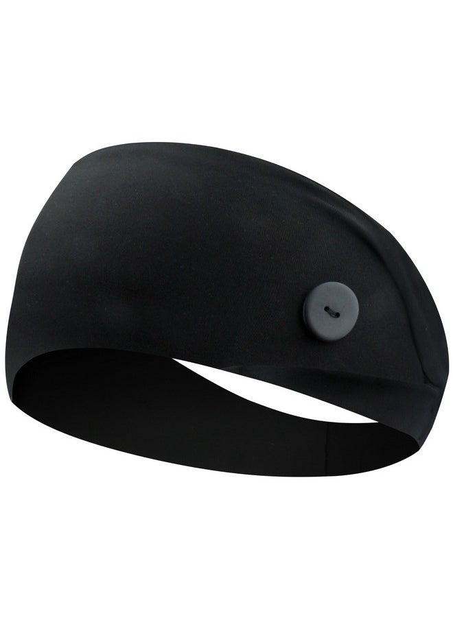 ABAMERICA Headbands With Button For Mask, Wide Nurses Headbands Non Slip Elastic Ear Protection For Women Men Doctors Sweatband Head Wrap  - Image 5