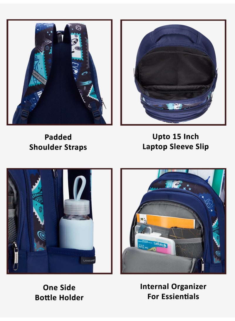 لافي حقيبة ظهر لافي سبورت  لتر بتصميم مركبة فضائية  بوصة كحلي - Image 5