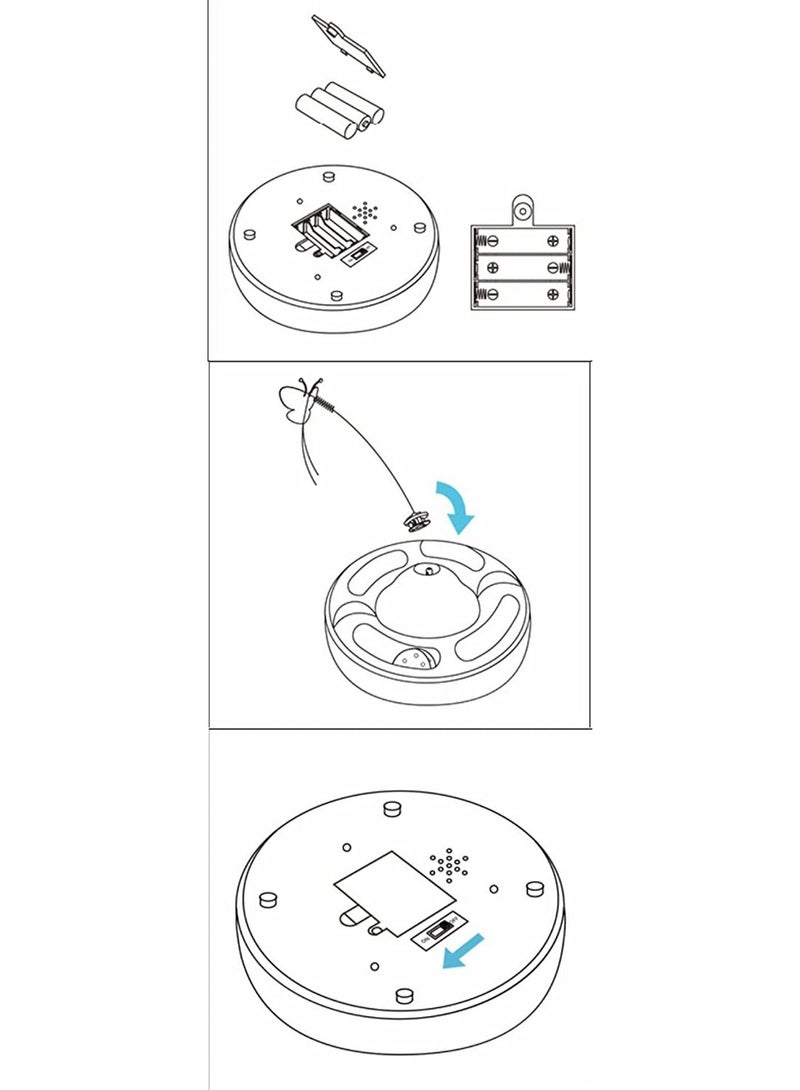 LIMOS Cat Toys for Indoor Cats Automatic Electronic Rotating Butterfly with Roller Tracks Ball Exercise Hunting Toy Games Funny Gifts for Kitten Pet Cat Supplies - Image 3