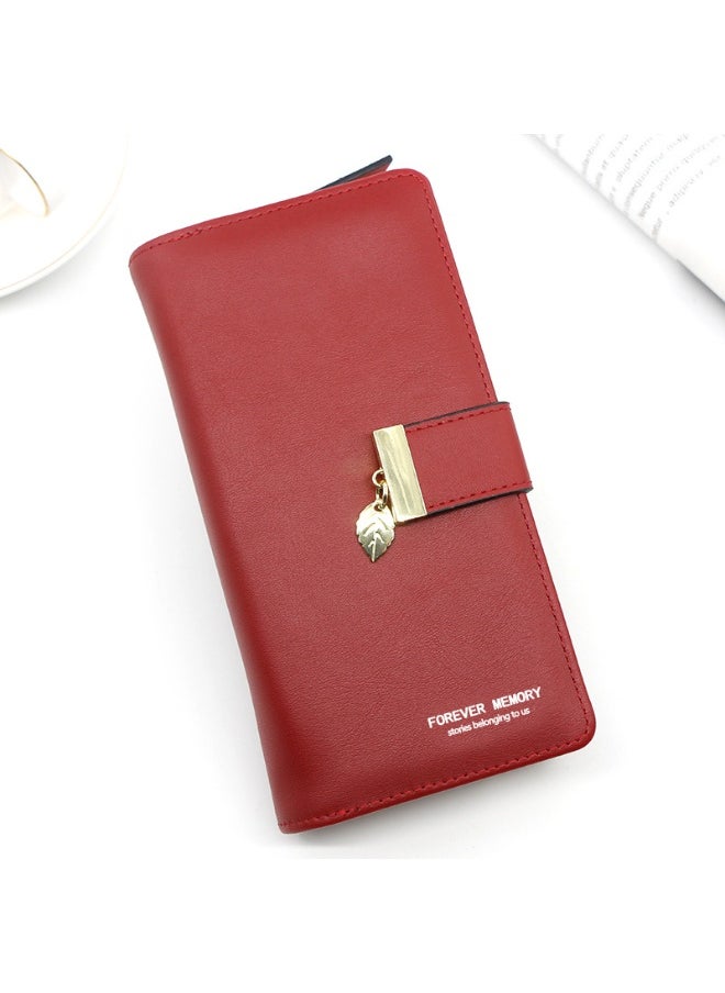 NIBEMINENT Stylish Women's Money Clip Large Banknote Slot Card Bag Photo Slot Phone Bag Clutch Bag Coin Purse Women's Zipper Bag  - Image 1