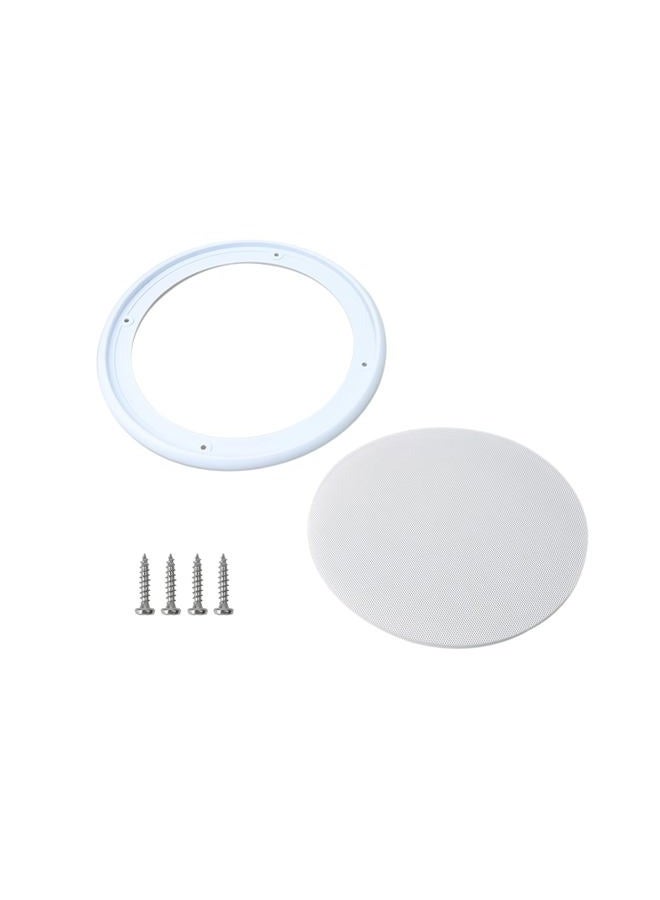 RDEXP 8 Inch White Car Speaker Grille Mesh Cover Circle Guard Speaker Preserve Net Cover DIY Speaker Accessory Part - Image 1