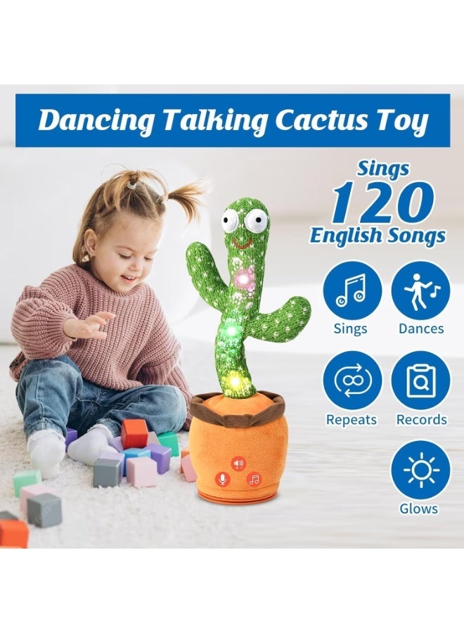 ST ZONE Dancing Cactus Toy with Singing, Talking & Mimicking Light Up Plush Toy Repeats What You Say Musical Baby Toy Gift for Boys & Girls - Image 4