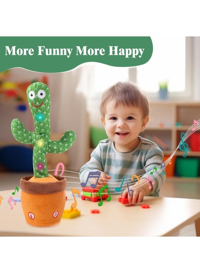 ST ZONE Dancing Cactus Toy with Singing, Talking & Mimicking Light Up Plush Toy Repeats What You Say Musical Baby Toy Gift for Boys & Girls - Image 2