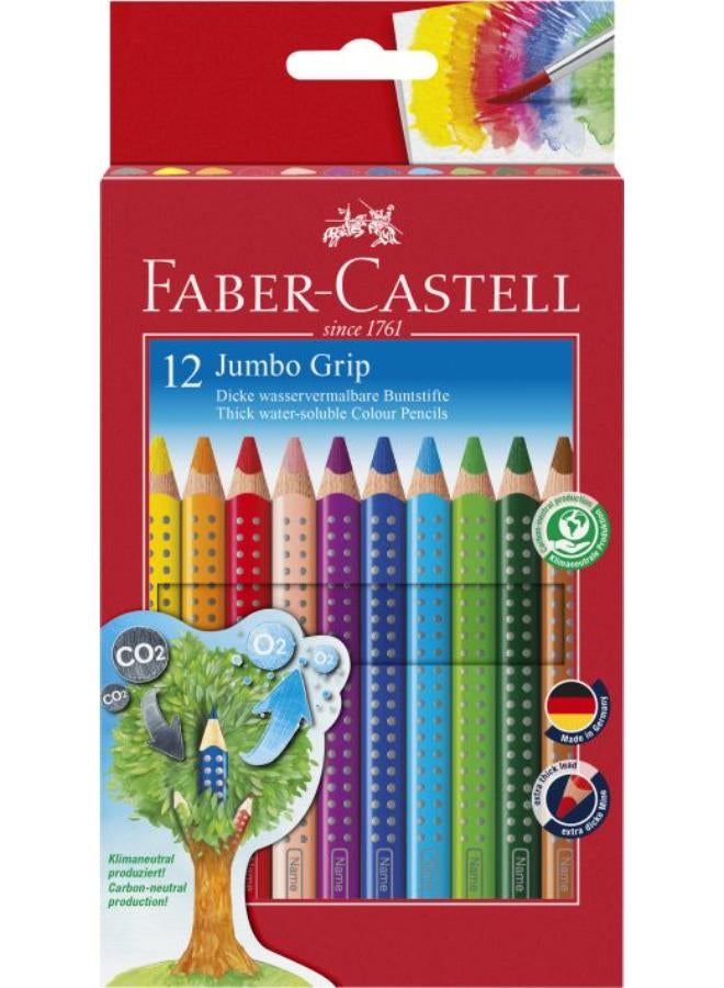 FABER-CASTELL Pack Of 12 Jumbo Grip Colored Pencils