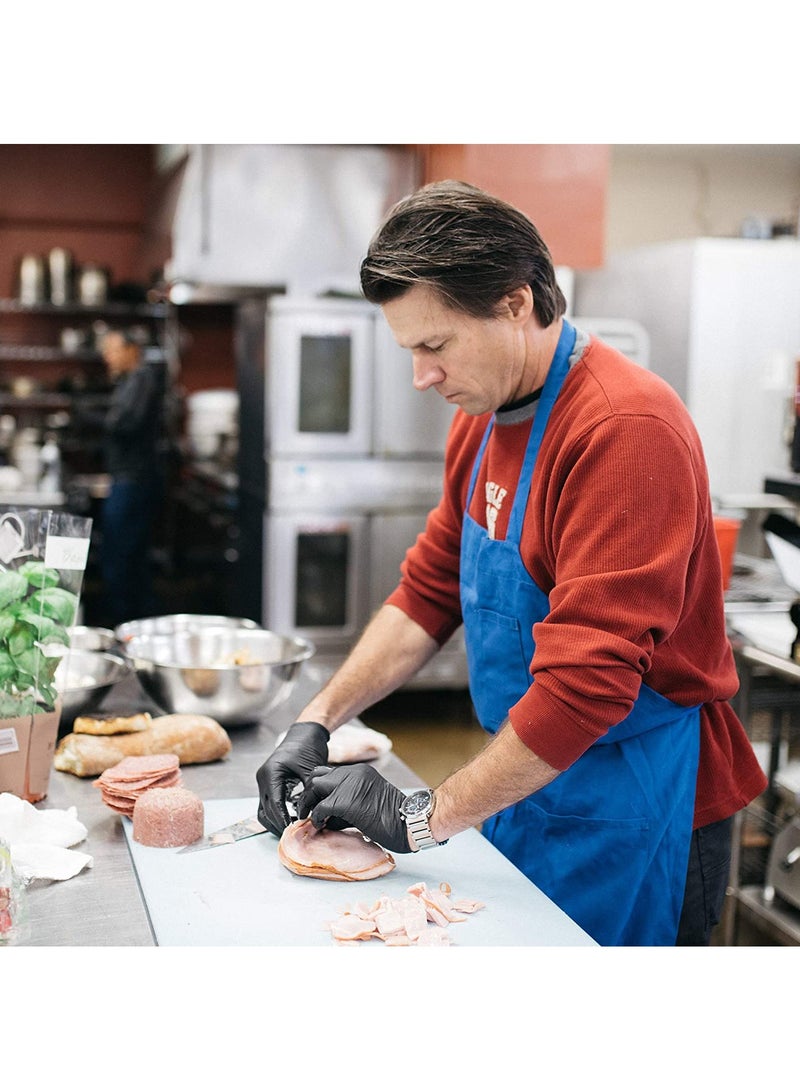 Black Disposable Vinyl Powder Free Gloves For Multi Purpose Uses Medium Size  70 Pcs - Image 3