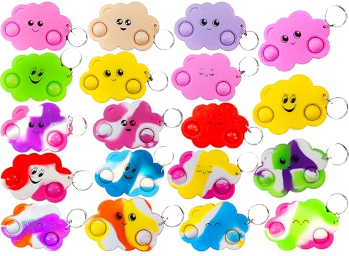 PSDFH 24 Packs Bulk Mini Cloud fidgets Toys for Kids Children Classroom Students Gift Prize from TeacherSky Cloud Animal Birthday Party Favors - Image 1