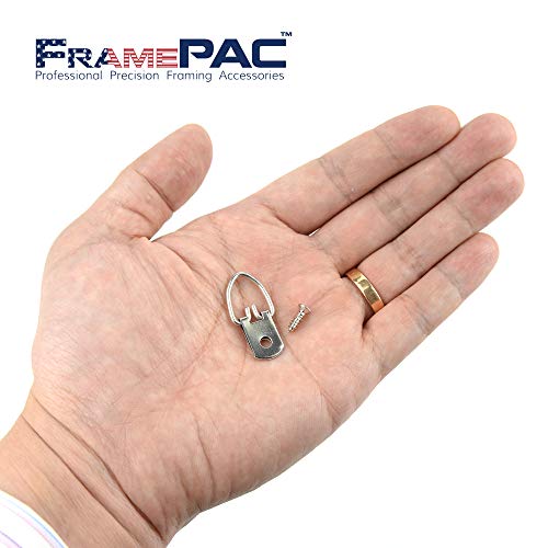 FramePac D Ring Picture Hangers with Screws - 100 Pack - Bulk D Rings - Pro Quality Hangers - Picture Hanging Solutions - Image 3
