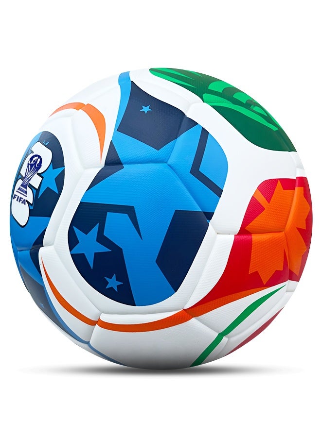 World Cup 2026 Model Football Training Soccer Ball Size 5 Best for Playing Indoor Outdoor, Premier League Officia Football Ball World-Cup Model Training soccer for Adults and Kids, Size 5