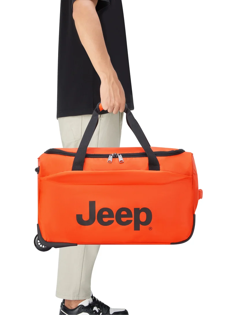 Jeep The Jeep Softcase 2-Wheel Duffle luggage tolley check-in suitcase 55cm Orange, Small