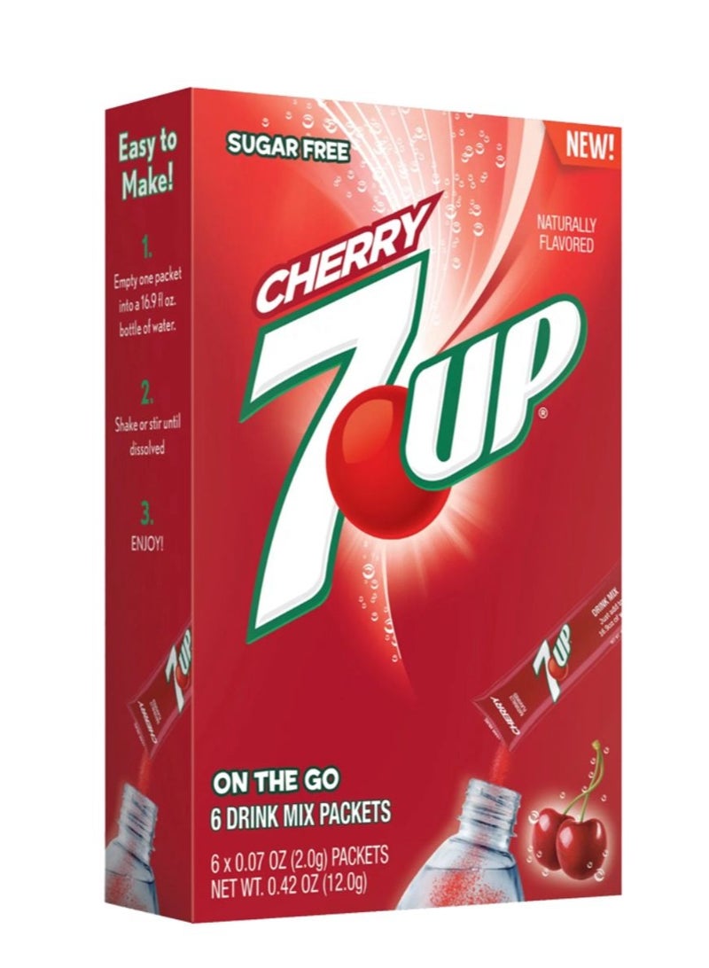 7UP Powder Drink Mix Sugar Free Cherry (6 sticks) - Image 1
