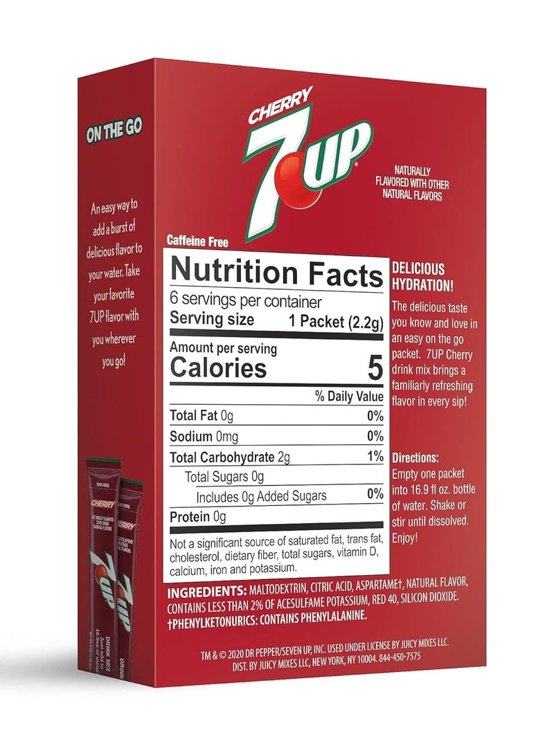7UP Powder Drink Mix Sugar Free Cherry (6 sticks) - Image 2