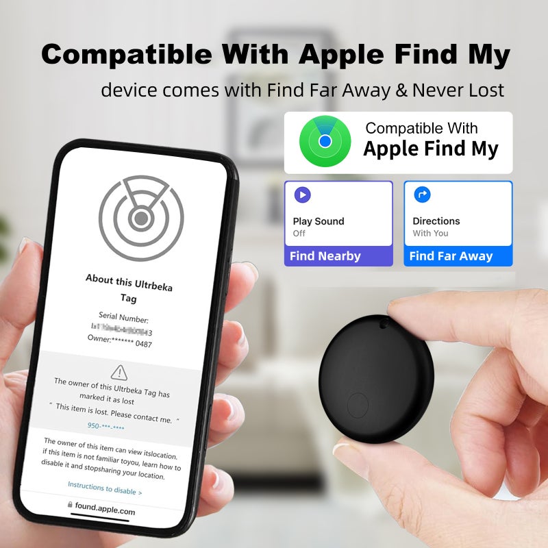 Smart Luggage Locator Key Finder Portable BT Trackers Compatible with Apple Find My Anti-Lost Tracking Tags for Wallets Cars Pets Kids - Image 4