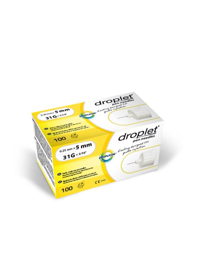 Insulin Droplet Needles 5ml 100 Needles Fine and Safe for Insulin Injection