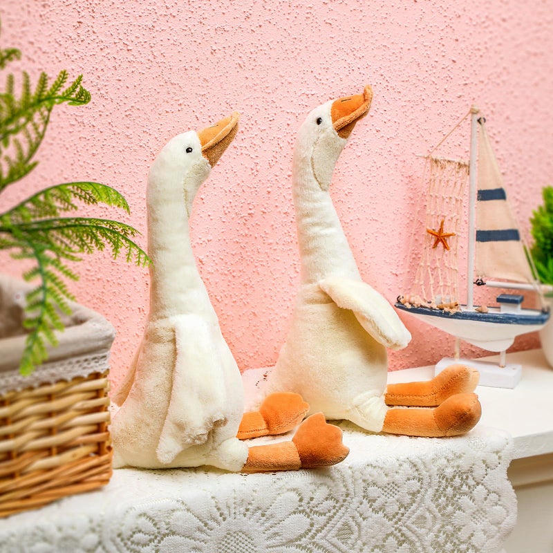 Sosation 3 Pieces 19.7'' Silly Goose Plush Stuffed Animal Toy,Swan Stuffed Animal,White Fluffy Cute Goose Funny Duck Plush Swan Toys Gifts for Kids Home Birthday Favor - Image 4