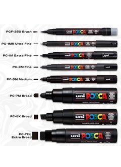 POSCA 15 Posca Paint Markers, 8K Broad Posca Markers with Broad Chisel Tips, Set of Acrylic Paint Pens for Art Supplies, Fabric Paint, Fabric Markers, Paint Pen, Art Markers  - Image 4