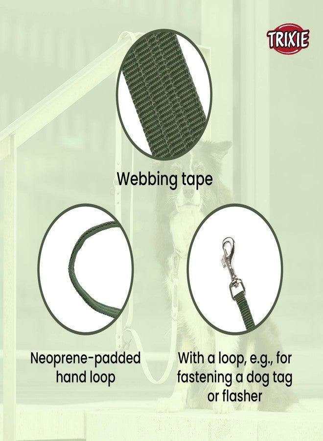Trixie Premium Anti Slip Padded Handle Long Dog Leash Durable, Comfortable and High Strength Dog Training Leash, 3.28 ft./25 mm (L-XL, Forest) - Image 4