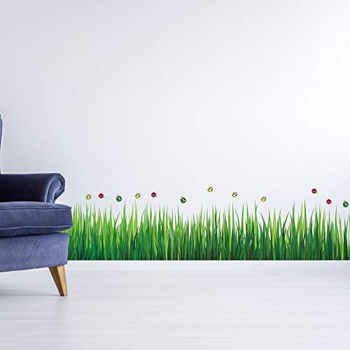 Sky Flying 3D Green Grass Wall Sticker for Bedroom, Office, Living Room (Multicolor, Size - 40 Cm X 140Cm) - Image 2