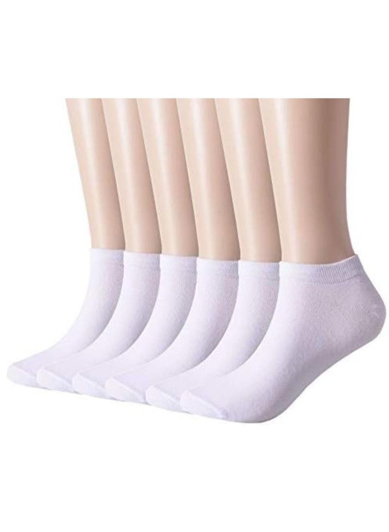 12-pair short socks set. white