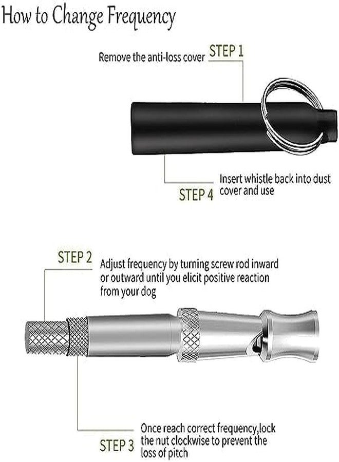 RoverPets RovePets Pets Training Ultrasonic Silent Whistle with Strap & Clicker, Adjustable Frequency for Effective Obedience and Behaviour Training Tool for Dogs & Birds - Image 3
