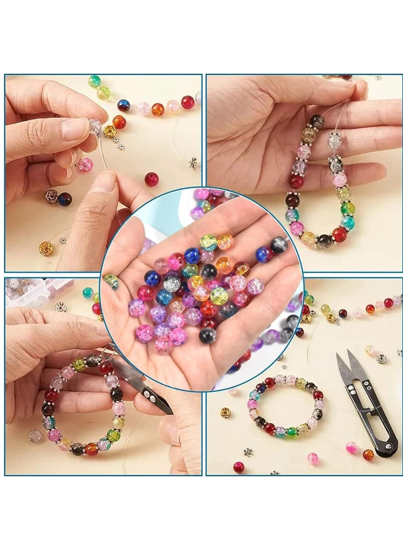 Mountain Gems Mega set Small Craft Beads Kit with Organizer Box and Gemstone and Crystals for Bracelets Jewelry Making  - Image 5