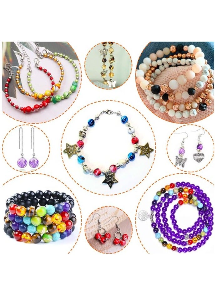 Mountain Gems Mega set Small Craft Beads Kit with Organizer Box and Gemstone and Crystals for Bracelets Jewelry Making  - Image 2