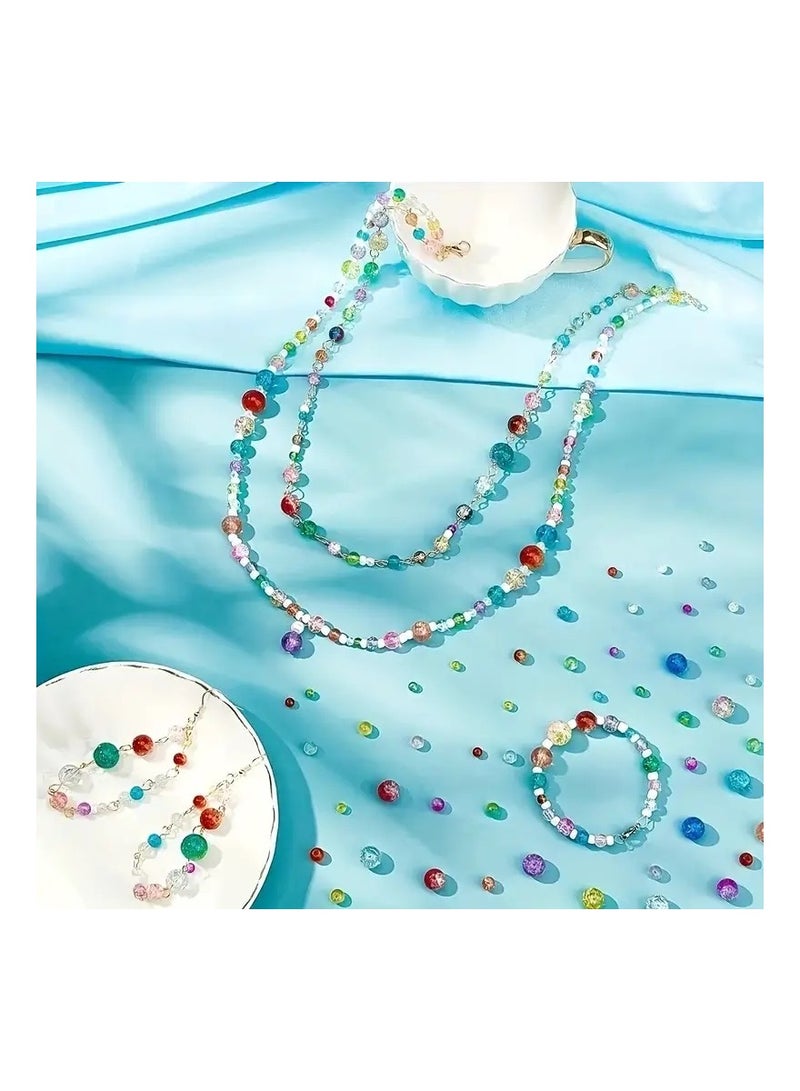 Mountain Gems Mega set Small Craft Beads Kit with Organizer Box and Gemstone and Crystals for Bracelets Jewelry Making  - Image 4