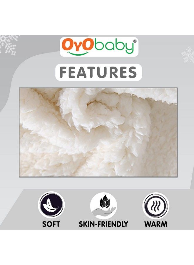 OYO BABY بطانية أطفال بغطاء 3 في 1 عبوة من 2 (بيج نجمي ورمادي) منشفة للأطفال الأولاد والبنات؛ لفافة ناعمة لجميع الفصول؛ 0-6 أشهر؛ هدايا للرضع؛ كيس نوم للأطفال؛ رداء استحمام - Image 3