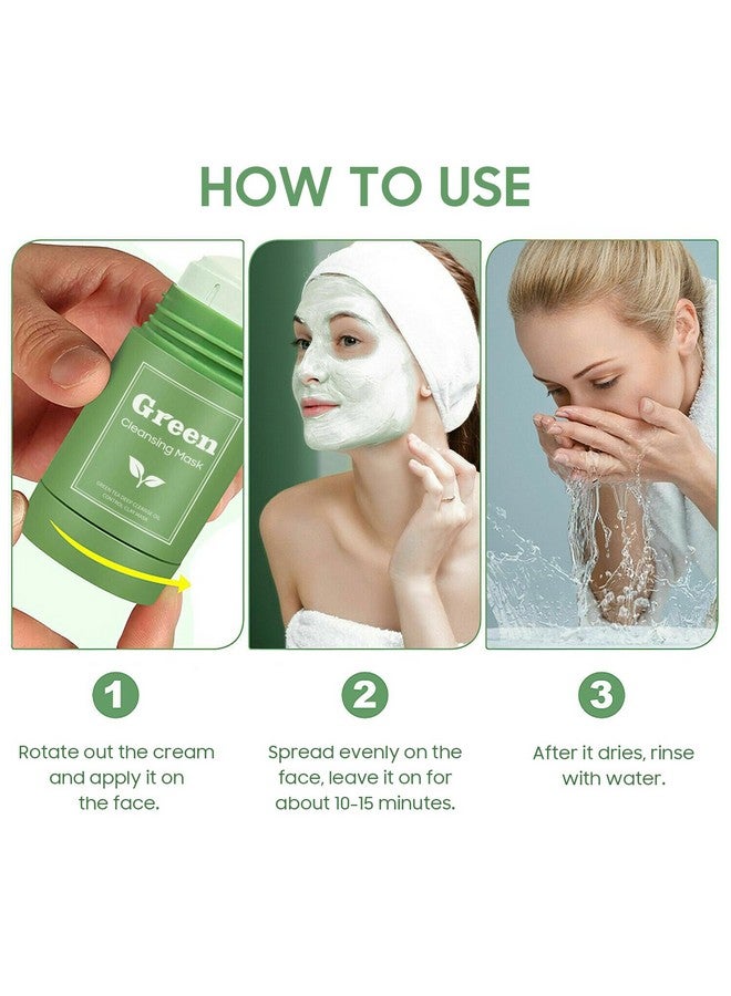 PAINISTIC Green Tea Mask Stick Blackhead Remover Face Masks Skincare For Face Moisturizing & Oil Control Green Tea Purifying Clay Clean Face Mask For All Skin Types Men And Women - Image 4