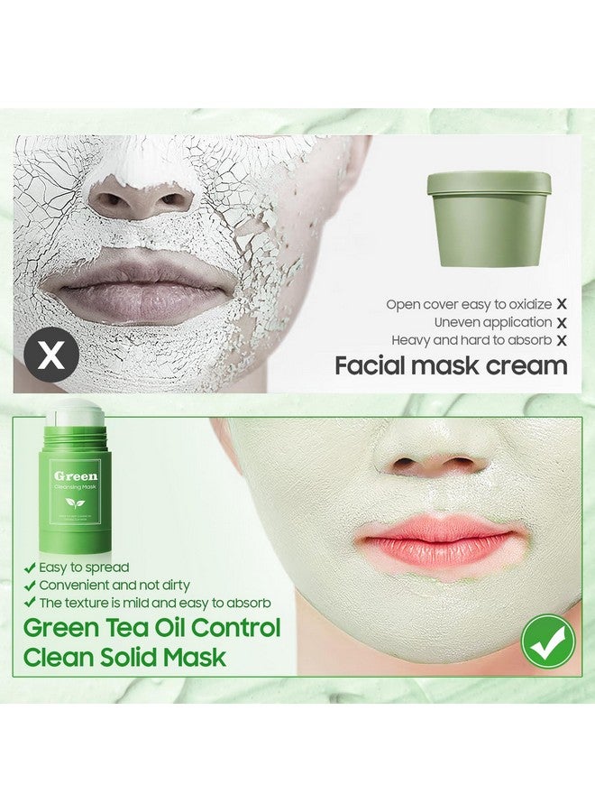 PAINISTIC Green Tea Mask Stick Blackhead Remover Face Masks Skincare For Face Moisturizing & Oil Control Green Tea Purifying Clay Clean Face Mask For All Skin Types Men And Women - Image 5
