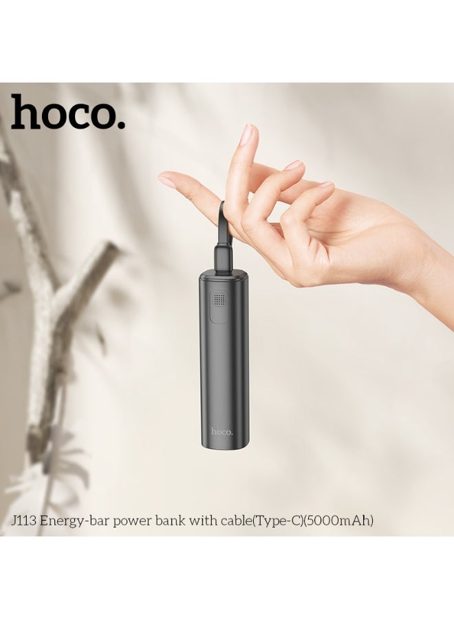 hoco. J113 Energy Bar Wired Power Bank (Type-C) (5000mAh)  - Image 4