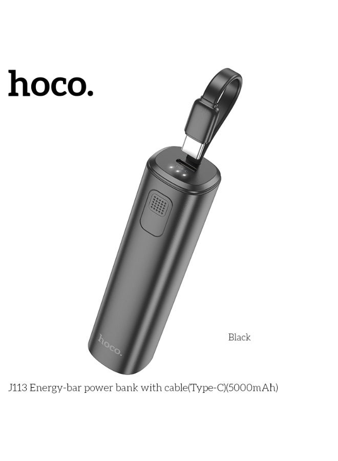 hoco. J113 Energy Bar Wired Power Bank (Type-C) (5000mAh)  - Image 1