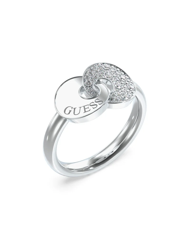 GUESS 12mm Two Links Pave Ring