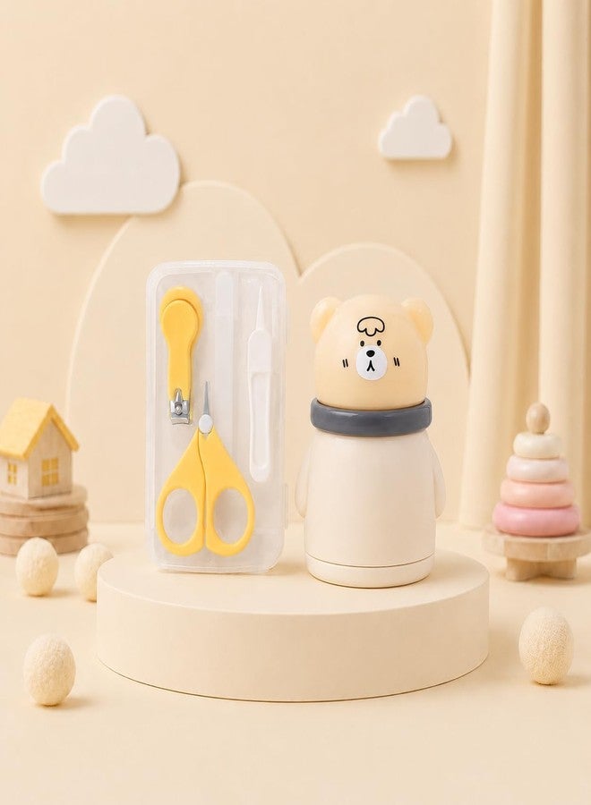 Alya The Cheeky Kidzz Baby 4 in 1 Grooming Nail Care Kit with Attractive Design Talcum Powder Puff Container & Protective Travel Case BPA Free for Babies (Design 66) - Image 1
