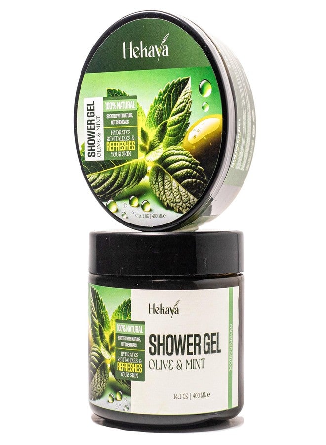 Hekaya Olive Oil & Mint Body Scrub – 14 oz | Deep Exfoliating & Hydrating Scrub for Dry Skin | Refreshing Mint Aroma | Natural Body Exfoliator for Women & Men - Image 1