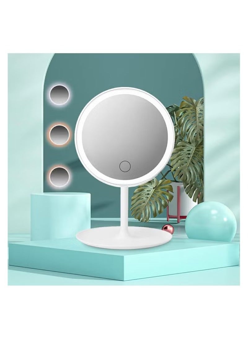 Beauenty Rechargeable Travel Makeup Mirror with 72 Led Lights, Portable Lighted Makeup Beauty Mirror, 3 Color Lighting, Dimmable Touch Screen, Tabletop LED Folding Cosmetic Vanity Mirror with Lights - Image 1